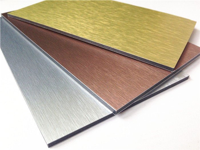 0.03-0.5mm Brushed Finish PVDF 외벽용 알루미늄 패널