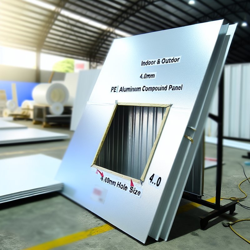PE Aluminum Composite Panel 4.0mm Hole Size for Indoor Outdoor Use