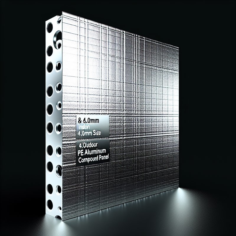 PE Aluminum Composite Panel 4.0mm Hole Size for Indoor Outdoor Use