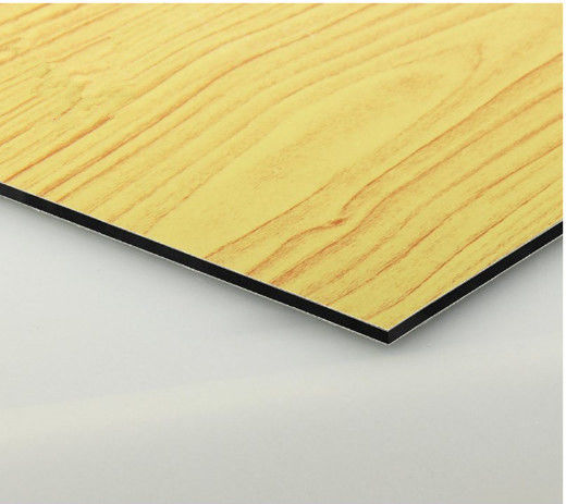OEM 공장 목재 곡물 ACP 4mm, PVDF 코팅, 외관 내부 벽 덮개를 위한 반 스크래치 표면